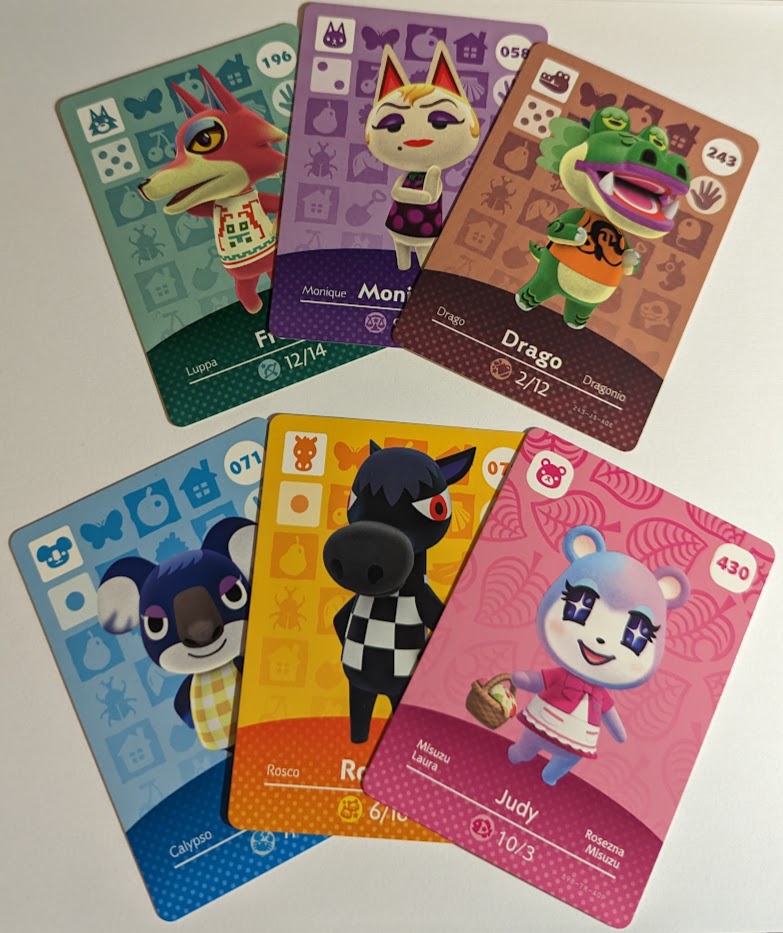 Animal Crossing Amiibo Mystery Lot (6 Cards)