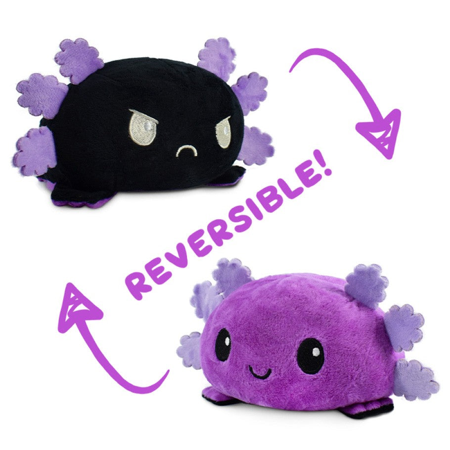 Tee Turtle Reversible Axolotl Mini Plush: Purple & Black