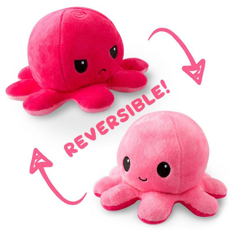 Tee Turtle Reversible Octopus Mini Plush: Double Pink