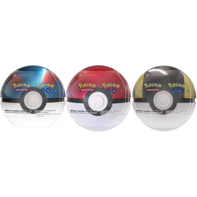Pokemon Go Poke Ball Tin SET of 3