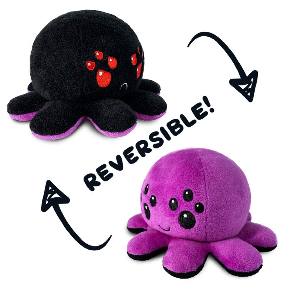 Tee Turtle Reversible Spider Mini Plush: Purple & Black